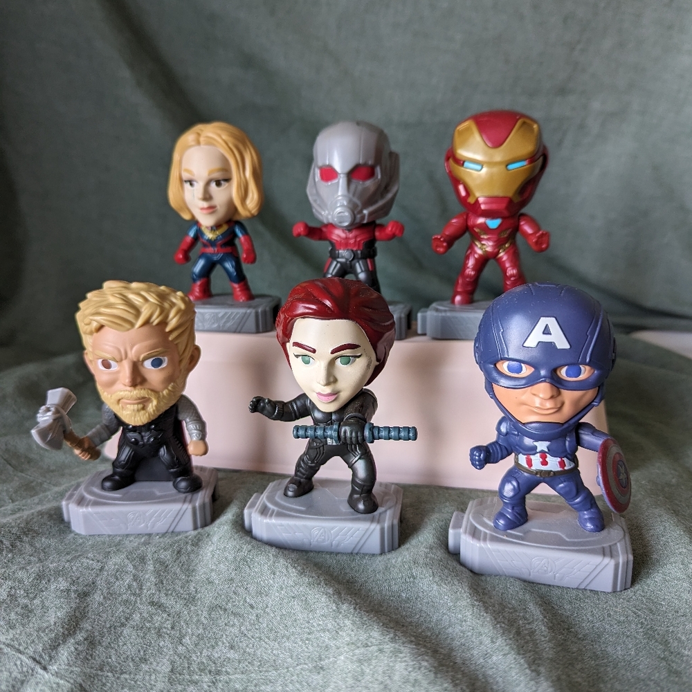 Avengers Endgame McDonald's toys 2019 Antman Thor Widow Captain Iron Man Marvel